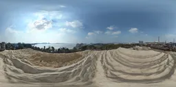 Above the sand pile