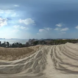 Above the sand pile