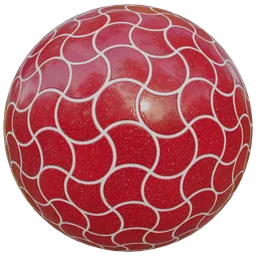 Fan shaped red pavment var