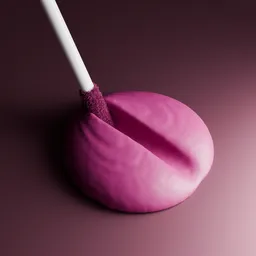 Lipstick swatch fluid simulation