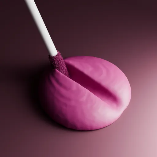 Lipstick swatch fluid simulation