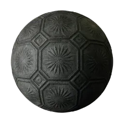 Decorative dark tiles