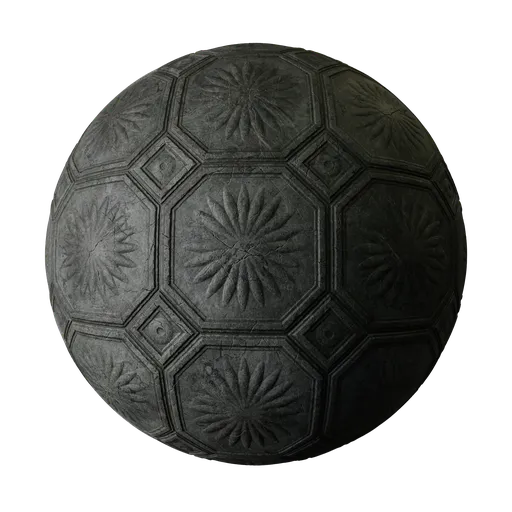 Decorative dark tiles