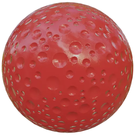Red ceramic circles