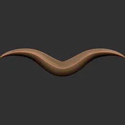 3D Blender sculpting brush creating a wavy organic ridge pattern on model surfaces for decoration.