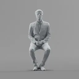 Lowpoly Male Sitting