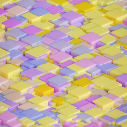 3D abstract pastel voxel grid pattern for creative design use.