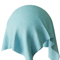 High-resolution PBR blue fabric texture for 3D rendering, ideal for Blender and similar applications.