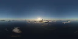 Aerial Sunny Cloudy Landscape