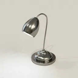 Realistic vintage-style 3D lamp model with metallic finish, suitable for Blender rendering and design visualization.