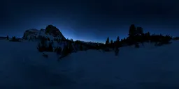 Snowy alps at sundown