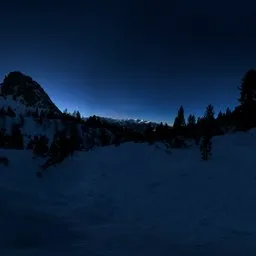 Snowy alps at sundown