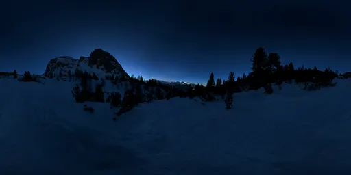 Snowy alps at sundown