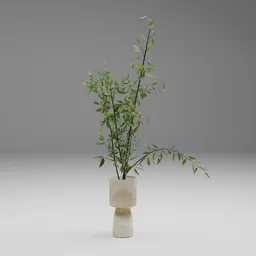 Green Branch Vase