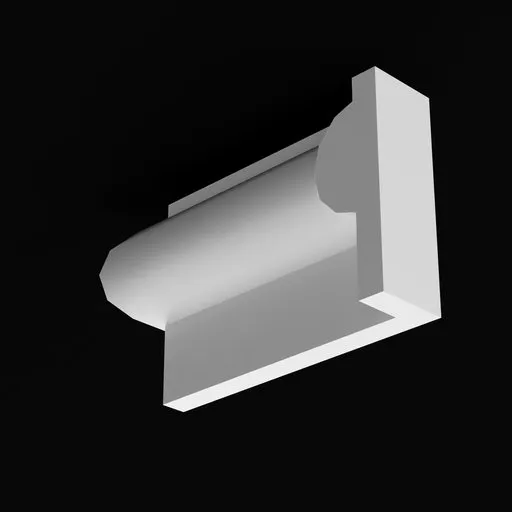 Detailed 3D model of modular crown molding for architectural visualization in Blender.