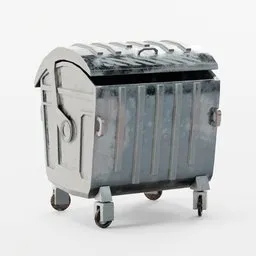 Steel waste container