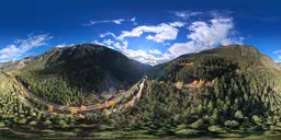 Mountain Valley Aerial Sunny