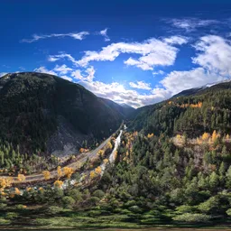 Mountain Valley Aerial Sunny