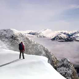 Snow Mountain Top Landscape