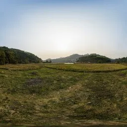 Empty lot at sunset