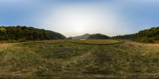 Empty lot at sunset