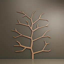 Simple interior wall tree wood