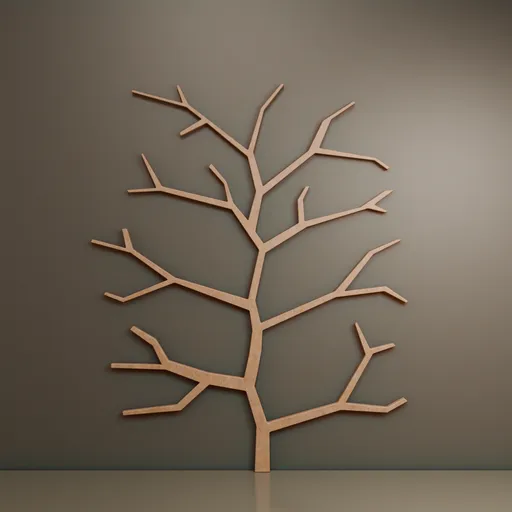 Simple interior wall tree wood