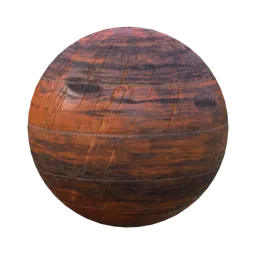 High-resolution scratched wooden floor texture for PBR rendering in Blender 3D and other 3D applications.