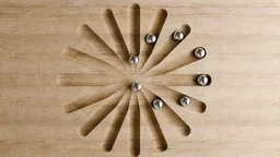 Wooden Radial Mechanism with Metal Spheres