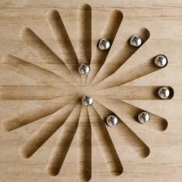 Wooden Radial Mechanism with Metal Spheres