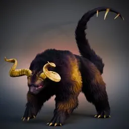 Horned Demon Beast Rigged