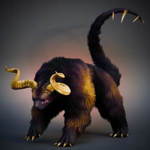 Horned Demon Beast Rigged
