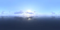 Realistic sky above the sea