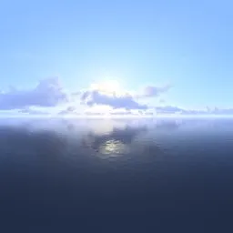 Realistic sky above the sea