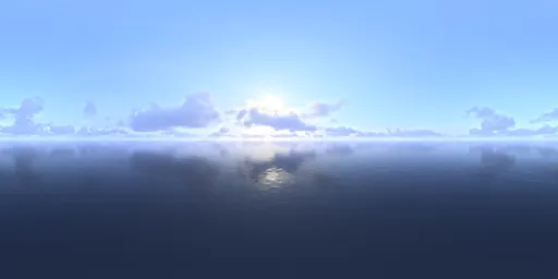 Realistic sky above the sea