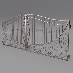 Large Fancy Wrought Iron Gate