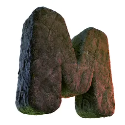 M Letter of Alphabet Stone Carved