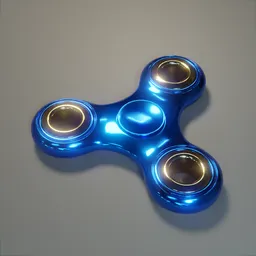 Fidget spinner - Blue metal