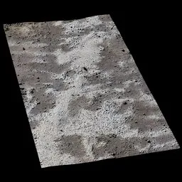 Scan Old broken road small rock