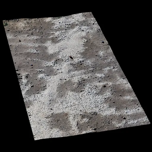 Scan Old broken road small rock