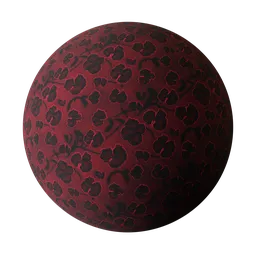 Versatile Floral Wallpaper PBR texture for Blender, customizable in color and roughness, suitable for 3D scenes and wrapping paper designs.