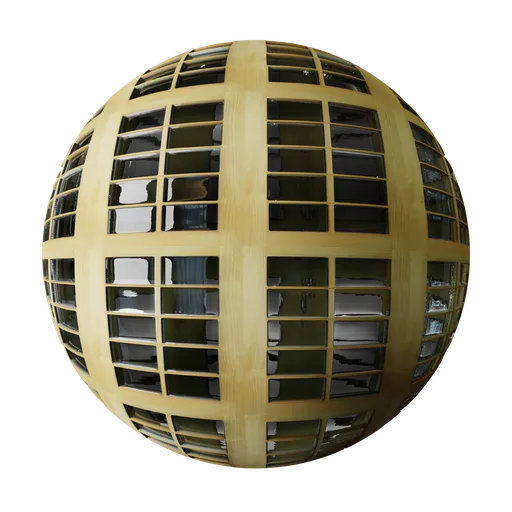 Woden glass window