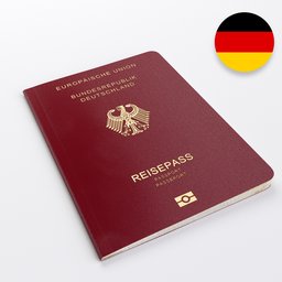 "High-quality 3D German Passport model created in Blender 3D. This photorealistic depiction showcases enhanced details and was made with love in Berlin. Perfect for Blender 3D users searching for realistic and detailed 3D passport models."
