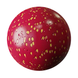 Highly detailed PBR strawberry texture for 3D rendering, ideal for Blender and similar applications.