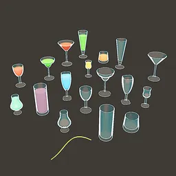 DrinkCocktail-Cartoon Style (Asset)