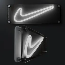 Neon glass sign