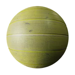 Painted wooden planks