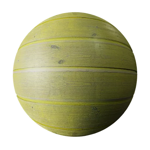 Painted wooden planks