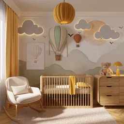 Cozy Nursery with Balloon Theme
