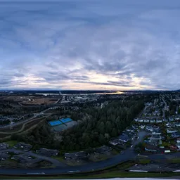 Aerial Sunset City